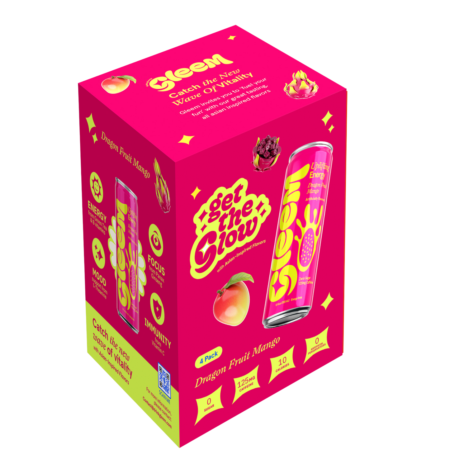 Gleem Dragon Fruit Mango 4-Pack