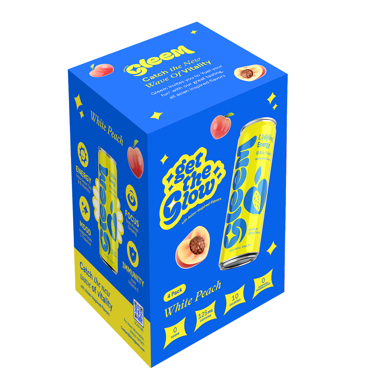Gleem White Peach 4-Pack